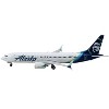 Boeing 737 MAX 8 Commercial Aircraft "Alaska Airlines" (N801AK) White with Blue Tail 1/400 Diecast Model Airplane by GeminiJets - 3 of 3