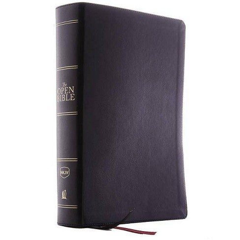 The Nkjv, Open Bible, Imitation Leather, Black, Red Letter Edition ...