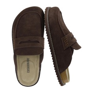 CUSHIONAIRE Wally Loafer-Style Suede Clogs for Men, Slip-On Backless Indoor Outdoor Mens Shoes with Cushioned Footbed - 1 of 4