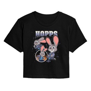 Women's - Disney - Hopps Bootleg Cropped Graphic T-Shirt - 1 of 4