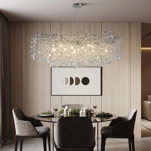 18-Light 47.5" Luxury Real Crystal Chandeliers - 1 of 4