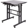 Height Adjustable Standing Desk w/ 4 Casters & Tiltable Tabletop - Mobile Computer Desk for Home & Office - 2 of 4