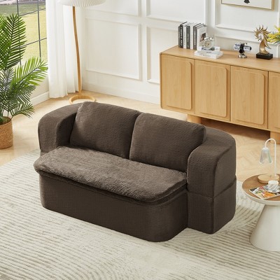 Lycvki Modern Folding Futon Floor Foam Compression Sofa Bed Couch