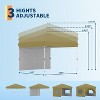 10x10 ft Pop-Up Canopy Tent - Heavy-Duty Instant Canopy with 1 Removable Mesh Sidewall, One-Person/One-Button Push Setup - 3 of 4