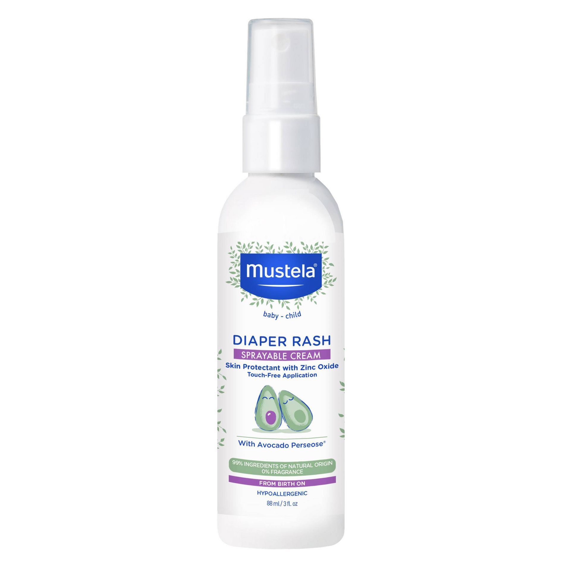 Mustela Sprayable Diaper Rash Cream - 3 fl oz