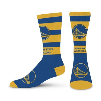 NBA Golden State Warriors Rugby Double Big Crew Socks - Large