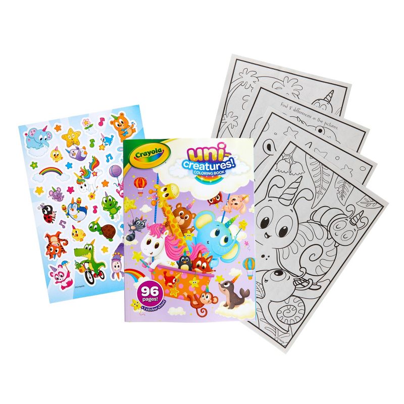 Crayola 96pg Uni-Creatures Coloring Book with Sticker Sheet, 3 of 5