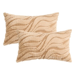 REGALWOVEN Geometric Decorative Farmhouse Throw Pillow Covers Soft Plush Cushion for Sofa Living Room Office 2 Pcs - 1 of 4