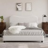 Boucle Upholstered Bed Frame Twin/Full/Queen - Soft Low Profile Platform w/Headboard, Wood Slats, Noise-Free, No Box Spring Needed, Rounded Corners - 4 of 4