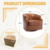 Rotatable Swivel Chair with PU Leather Upholstery for the Living Room - 3 of 4