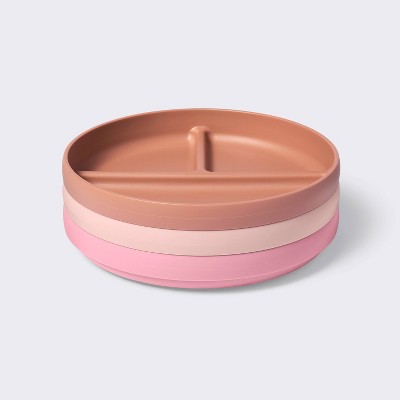 Plastic Plates - 3pk - Rust/Pink - Cloud Island&#8482;