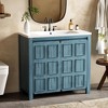 Whisen 36 in. Bathroom Storage Cabinet Bathroom Vanity with Resin Sink - 2 of 4