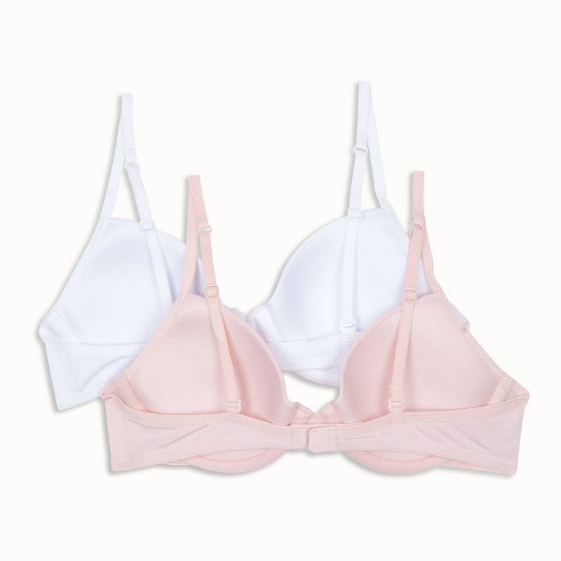 Hanes Girls' 2pk Underwire Bra - Pink/White , 2 of 3