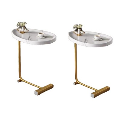 C-shaped Side Table for Couch and Bed
