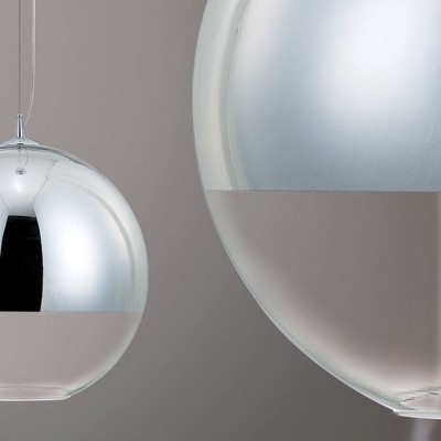 Chrome Clear Glass Mini Globe Pendant Light
