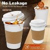 Attop 100 Pack 12 oz Leak-Proof Coffee Cups with Lids and Sleeves Disposable To Go Hot Travel Paper Cups Coffee Bar Accessories - 4 of 4