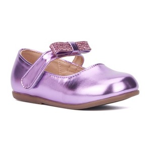 Olivia Miller Girl's Toddler Crystal Clear Maryjane Flats - 1 of 4
