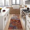 Modern Abstract Rug - Non-Slip TPR Backing Contemporary Carpet Low Pile Thin Soft Floor Mat Non-Shedding Office Open Space Floor Covering - 2 of 4