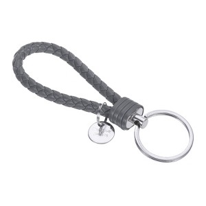 Unique Bargains Braided PU Leather Keychain with Stainless Steel Key Ring - 1 of 3