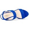 Allegra K Women's Slingback Platform Chunky High Heel Adjustable Buckle Strap Sandals - 4 of 4