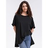 EXLURA Womens Summer Oversized T Shirts Casual Short Sleeve Loose Maternity Tops Crewneck Tunic Plus Gym Workout Top - 4 of 4
