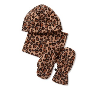 Lands' End Kids Cozy Fleece Hat-Scarf-Gloves Set - 1 of 4