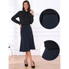 INSPIRE CHIC Women's High Waisted Flared Skirts for 1950s Solid Color Business Fishtail Midi Skirt - 2 of 4