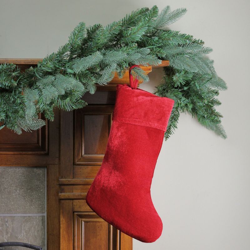 Northlight Traditional Velvet Christmas Stocking - 19" - Red, 2 of 4