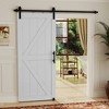 Dolonm  MDF White K-Shaped Barn Door with Hardware (Includes Round Tube Handrail and Swing Stop) - 2 of 4