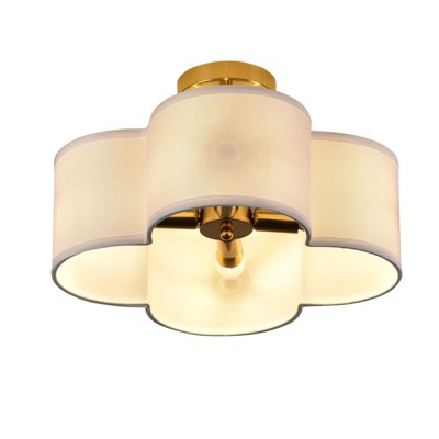 YIYIBYUS 4-Light White Semi-Flush Mount Ceiling Light for Bedroom Kitchen