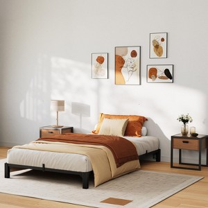 Bed Frame, 6" High Platform Bed Frame, Heavy Duty Steel Slat Support  with Storage Space, Support Up to 800 LBS - 1 of 4
