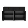 NicBex 2 Drawers and 4 Doors Storage Cabinet, Adjustable Shelves Sideboard Buffet Cabinet with Storage for Kitchen, Living Room, Corridor - 2 of 4