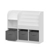 PDTEND Kids Bookshelf and Toy Storage Organizer, Multifunctional Bookcase with 3 Collapsible Fabric Drawers - 4 of 4