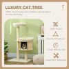 SKYONE 3-Level Cat Tree with Sisal Scratching Posts, Plush Cushions, Condo & Badminton Toys - Ideal - 4 of 4