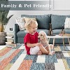 COZONY Washable Geometric Rug, Modern Patchwork Non Slip TPR Backing Low Pile Carpet for Living Room Office - 3 of 4