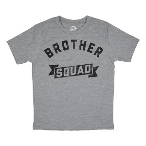 Youth Brother Squad T Shirt Funny Awesome Bro Sibling Joke Tee For Kids - Crazy Dog Youth T Shirt - 1 of 4