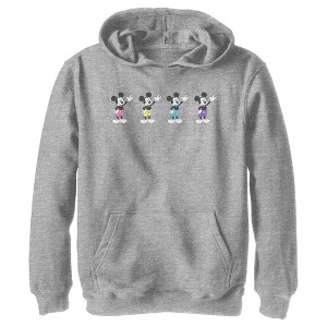 Boy's Disney Mickey Mouse Neon Wave Pull Over Hoodie - 1 of 4
