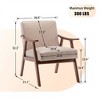 FURNIinspire Accent Chair Mid-Century Modern Chair Living Room Chair With Solid Wood Frame Extra-Thick Backrest, Camel, 28.70"*12.80"*24.40" - 2 of 4