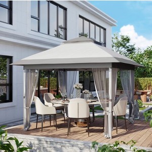 Garvee Pop Up Gazebo, Outdoor Canopy Tent With Mosquito Netting,Curtains - 1 of 4