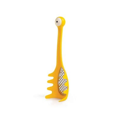 Ototo Monster Pasta Spoon and Grater: Heat-Resistant, Dishwasher-Safe, Stainless Steel & ABS, Yellow, Silicone Handle