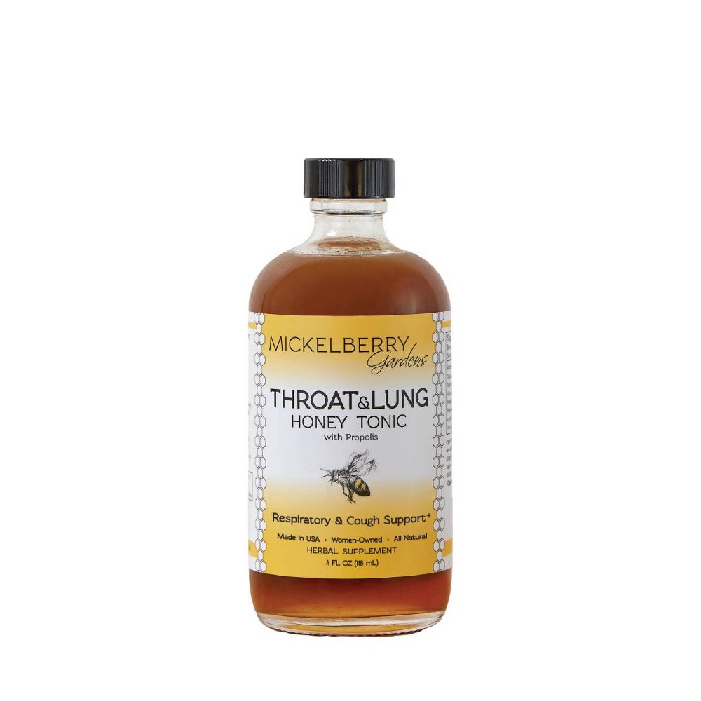 Mickelberry Gardens Throat & Lung Tonic - Honey Wild Cherry Bark - 4 fl oz