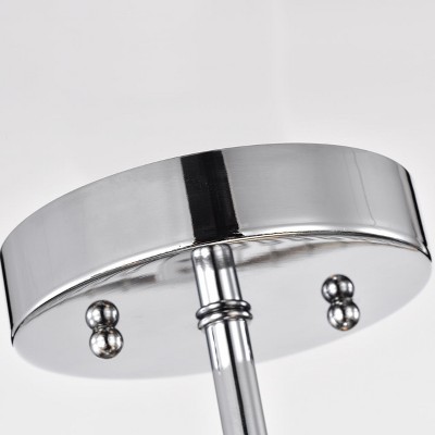 Transitional 3-Light Chrome Crystal Drum Ceiling Light 16" Wide