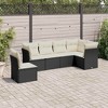 vidaXL Garden Sofa Set Black PE Rattan 5-Seater Sofa Modular - 2 of 4