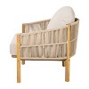 Christopher Knight Home Tatum Outdoor Acacia Wood Club Chair with Woven Rope Backrest and Cushions - 4 of 4