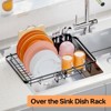 LunaLulinlk Dish Drying Rack , Expandable Metal Dish Rack, Rustproof Dish Drainer for Kitchen Counter, Black - 3 of 4