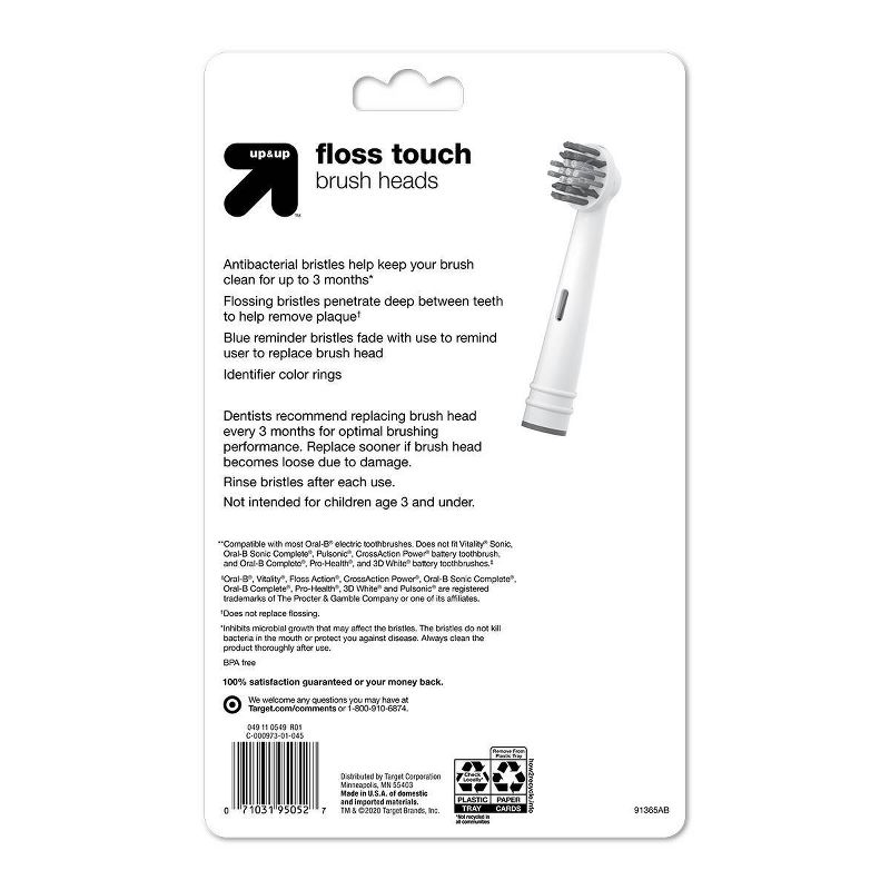 Floss Touch Replacement Brush Heads - up & up™, 2 of 8