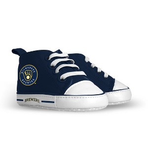 BabyFanatic Pre-Walkers High-Top Unisex Baby Shoes -  MLB Milwaukee Brewers - 1 of 4