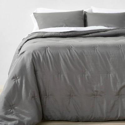 3pc Full/queen Lyocell Cotton Blend Comforter & Sham Set Dark Gray -  Casaluna™ : Target