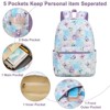 Kids Backpack for Girls Butterfly Preschool Bookbag with Lunch Box Kindergarten School Bag Set for Young Elementary Students (purple) - 2 of 4
