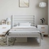 vidaXL White Twin Metal Bed Frame with Headboard & Slats, No Mattress, Easy Assembly - 3 of 4
